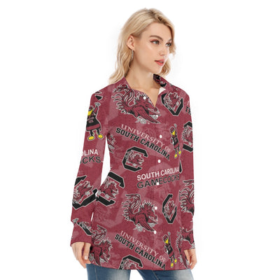 South Carolina Gamecocks Women's Long Shirt - college football fan gear varsity sportswear product image 2.0