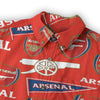 Arsenal FC Men's Casual Lapel Long Sleeve Shirt|125GSM Cotton