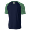 White Smoke Seattle Washington Navy Blue and Green T-Shirt – Emerald City Varsity Streetwear Tee