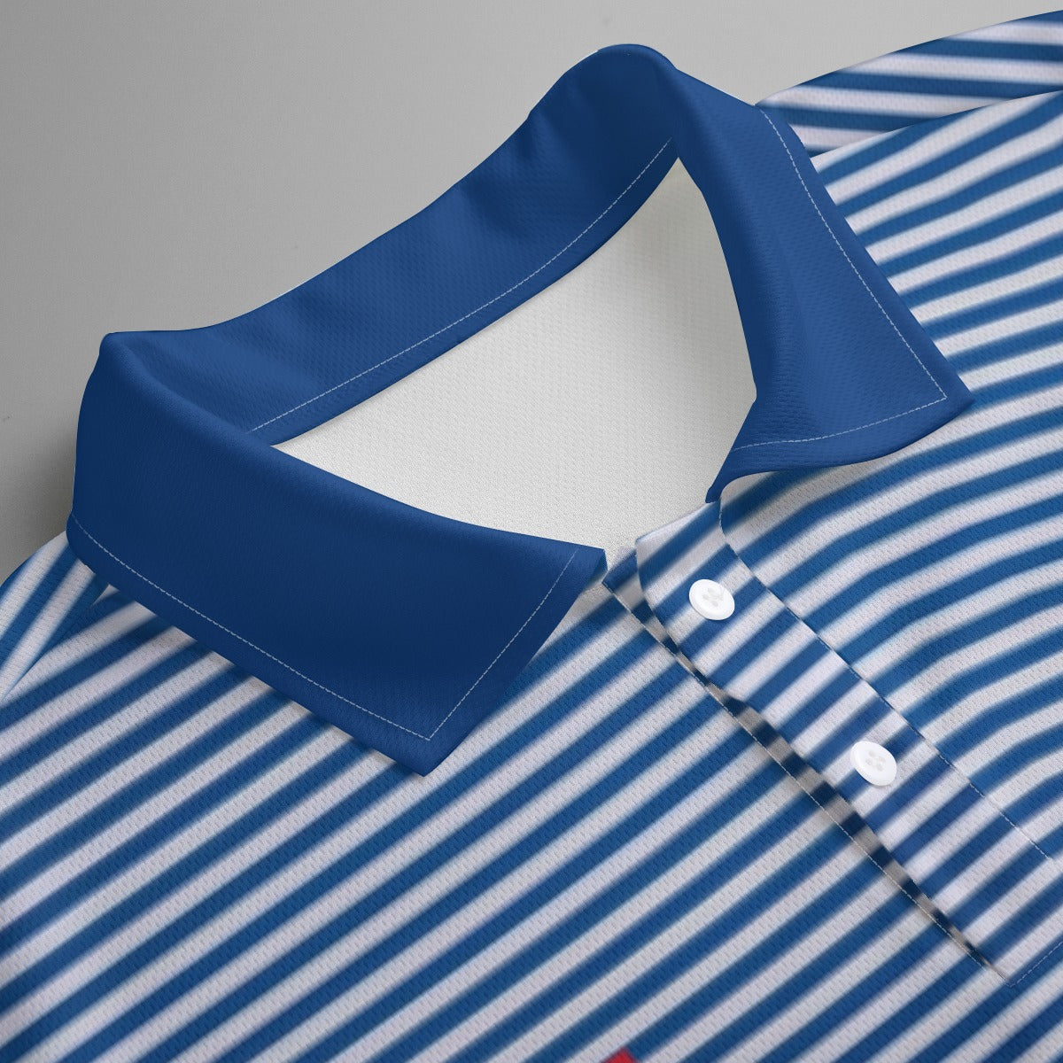 Tricou polo albastru dungi stil Romania casual vara outfit modern streetwear fashion product image 4