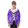White Smoke Buffalo Fotball Kid's Heavy Fleece Zip Up Hoodie