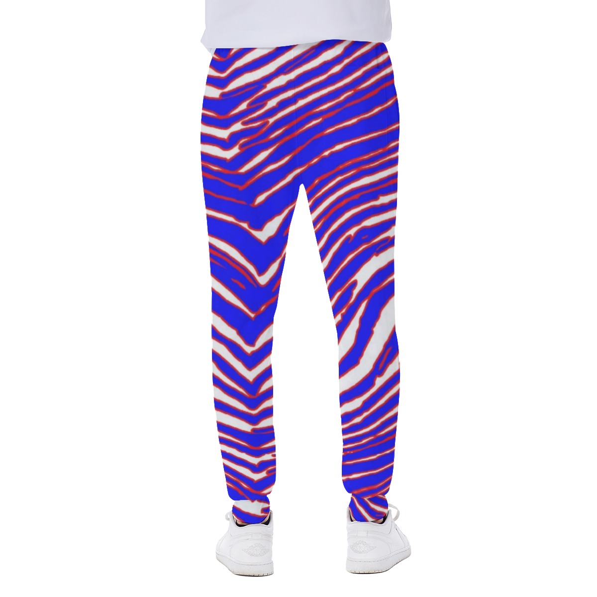 White Smoke Buffalo football zebra game day  Men's Sweatpants