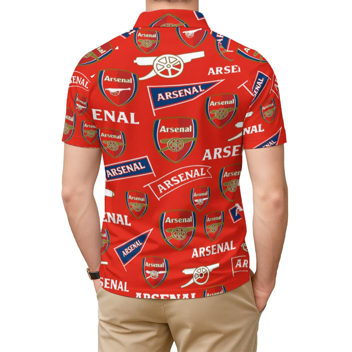 Arsenal FC  Men's Short Sleeve Polo Shirt With Button Closure streetwear fashion product image 2