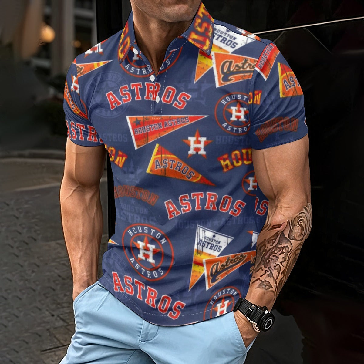 Houston Astros Men's Polo Shirt houston astros baseball fan apparel game day outfit