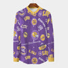 Louisiana Tigers Men's Stand Collar Shirt With Long Sleeve|110GSM Imitation Flax - Baton Rouge football tee varsity sportswear product image 1.0