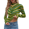 Green Bay Football Yellow Green Women’s Mesh T-Shirt – Game Day Streetwear – breathable comfort wear, football shirt, image 1.0