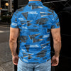 carolina-panthers-mens-polo-shirt black blue football fabric breathable detail