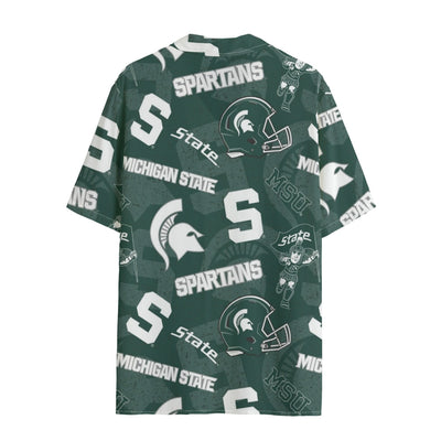 Michigan State Spartans Hawaii Shirt | 120GSM - Big Ten football apparel varsity sportswear product image 2.0
