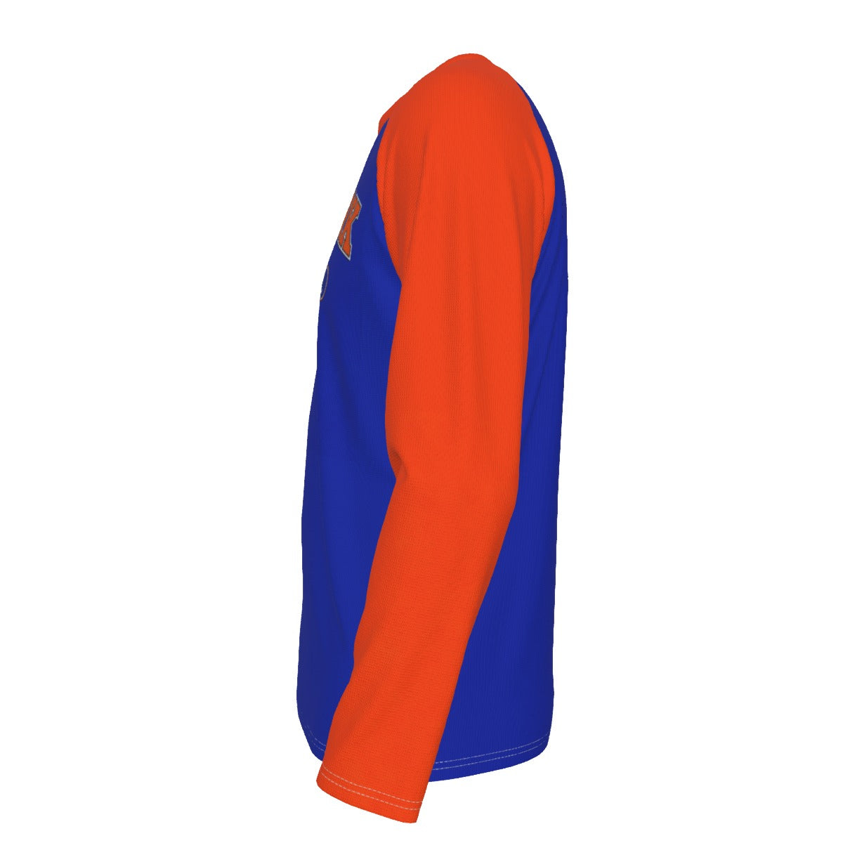 White Smoke New York Baseball Raglan Sleeve Fan Shirt – Blue and Orange Game Day Tee