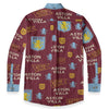 Aston Villa Men's Casual Lapel Long Sleeve Shirt|125GSM Cotton