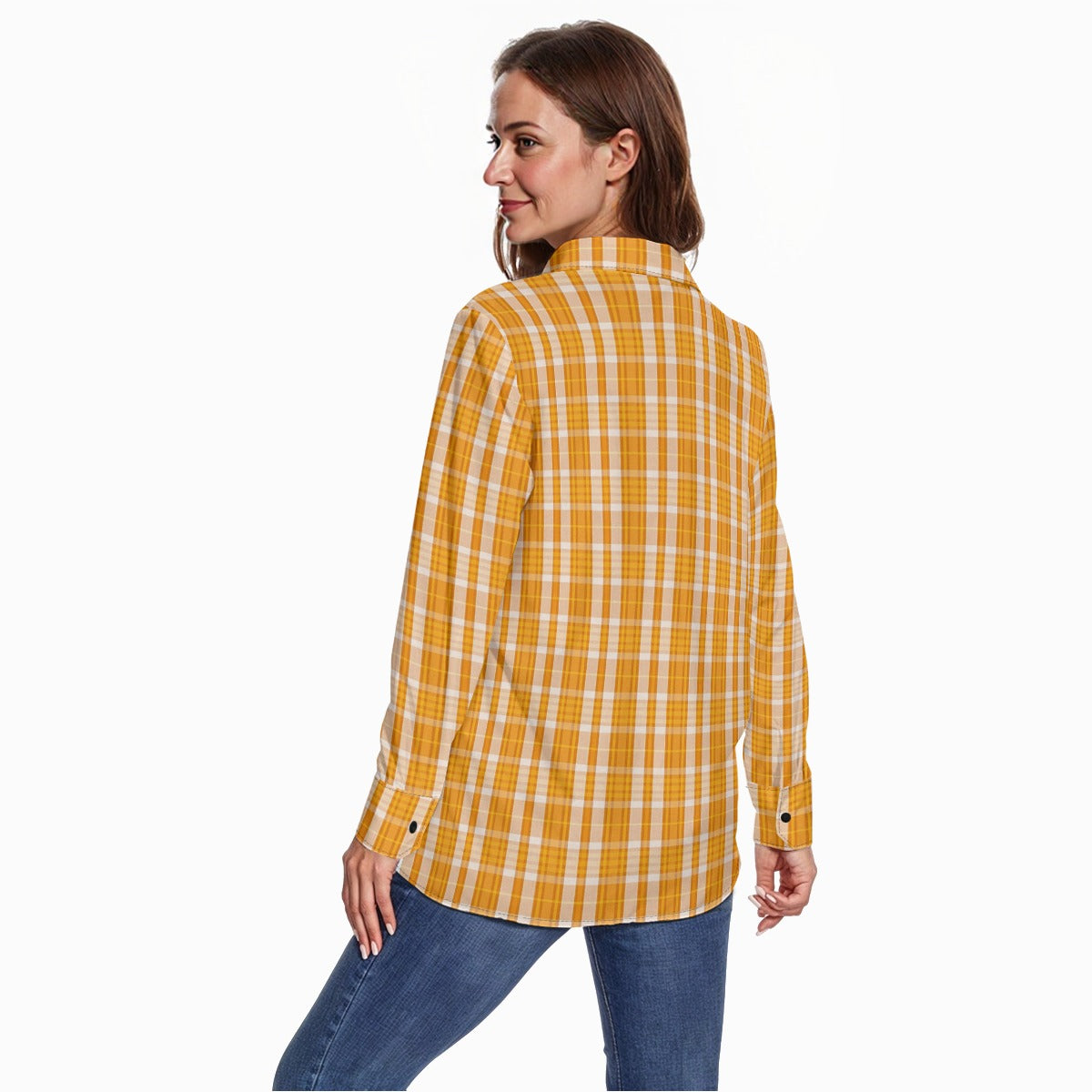Tennessee Volunteers Orange White Plaid Womens Long Sleeve Shirt 2 orange white plaid women fashion apparel