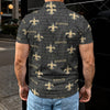 new-orleans-saints-mens-polo-shirt black gold football detail fabric breathable