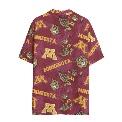Minnesota Golden Gophers Hawaii Shirt | 120GSM White varsity sports apparel