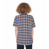 florida gators tartan plaid blue orange  women tartan plaid game day shirt