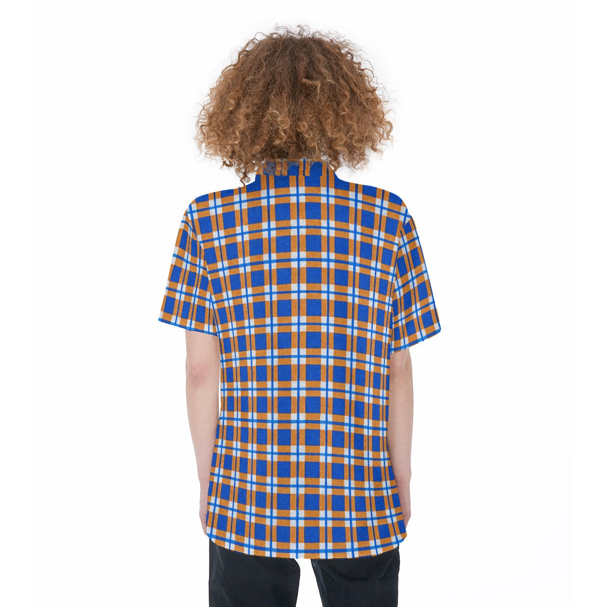 florida gators tartan plaid blue orange  women tartan plaid game day shirt