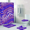 Buffalo football Four-piece Bathroom – Red Blue White Zebra Game Day Style – football shirt, lightweight game day shirt, image 1.0
