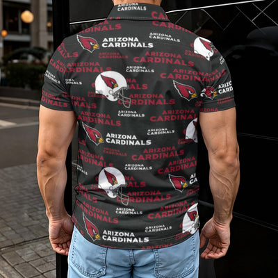 arizona-cardinals-mens-polo-shirt red white football outfit detail
