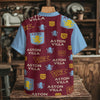 Aston Villa Men's Henley Shirt With Chest Pocket