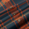 Auburn Tigers Tartan Plaid Navy Orange Women's Shirt | 125GSM Cotton