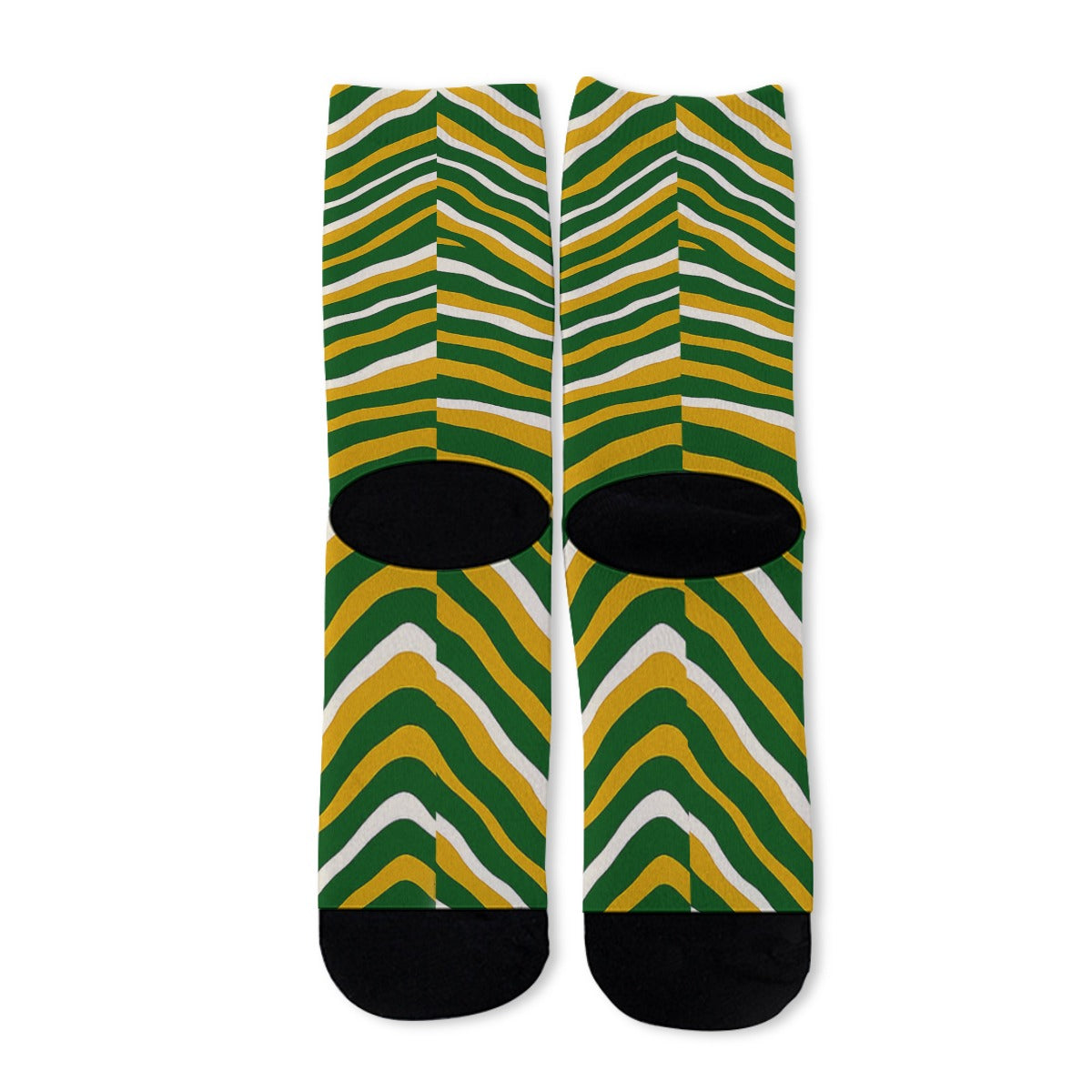 Green Bay football yellow green zebra Unisex Long Socks