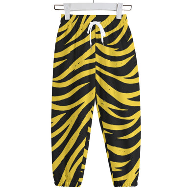 Pittsburgh Football Yellow Black Zebra Kid's Sweatpants | 310GSM Cotton – football shirt, sportswear style, image 1.0