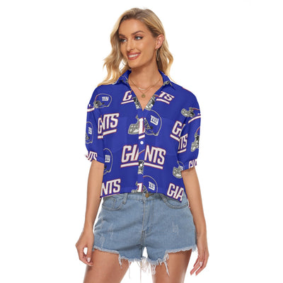 New York Giants  Women's V-neck Shirts – game day outfit, breathable comfort wear, image 1007