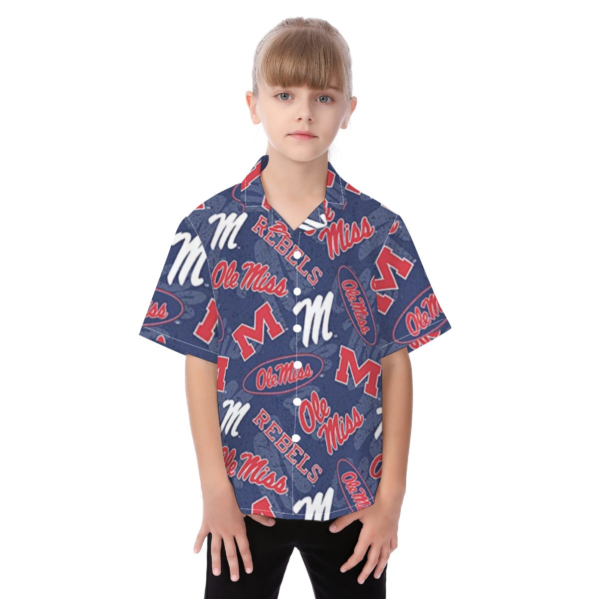 Ole Miss Rebels  Kid's Hawaiian Vacation Shirt varsity sportswear product image 1.0