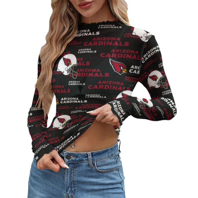 Arizona Cardinals Women's Mesh T-shirt red white football outfit back view