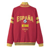 White Smoke Spain Football-Inspired Zip Jacket – La Furia Roja Streetwear Style