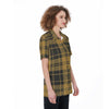 colorado buffaloes tartan plaid black gold  women tartan plaid game day shirt