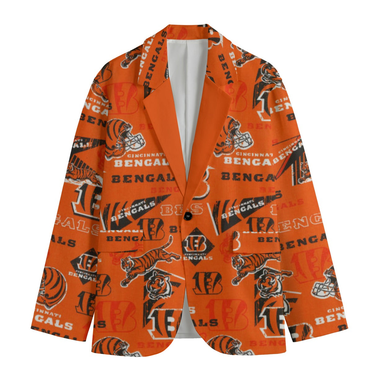 Cincinnati Football Blazer Men Orange Black Game Day Jacket