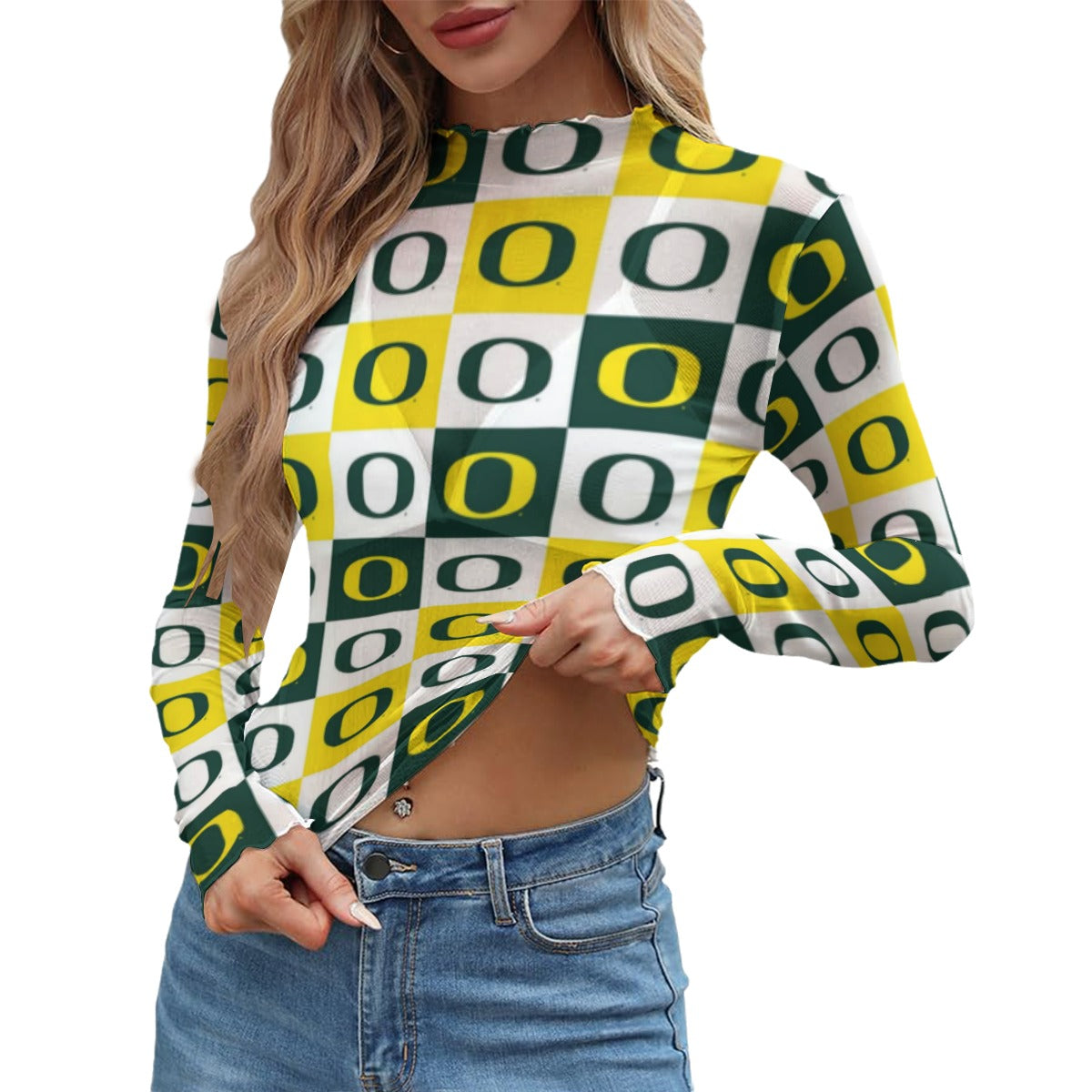 Oregon Ducks Women's Mesh T-shirt - Big Ten football apparel varsity sportswear product image 1.0