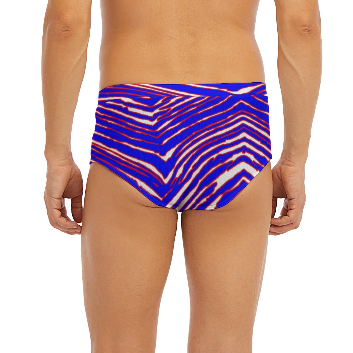 Buffalo Football Men's Triangle Low-rise Underwear – Red Blue White Zebra Game Day Style