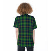 Notre Dame Fighting Irish Green Navy Gold Plaid Womens Short Sleeve Shirt With Pocket 8 green navy gold plaid women fashion apparel
