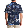 tennessee-titans-mens-hawaiian-shirt-150gsm navy light blue football fabric breathable detail