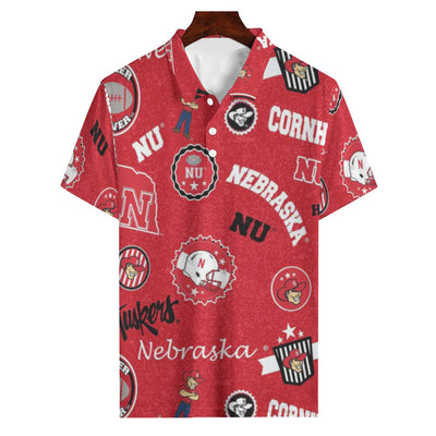 Nebraska Lincoln Cornhuskers Polo Shirt | 180GSM - Big Ten football apparel varsity sportswear product image 1.0