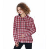 Alabama Crimson Tide Tartan Plaid Crimson White Women's Pullover Hoodie