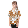 Texas Longhorns Kid's Hawaiian Vacation Shirt White varsity sports apparel