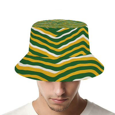 Green Bay football yellow green zebra Bucket Hat – fan gear, lightweight game day shirt, image 1.0