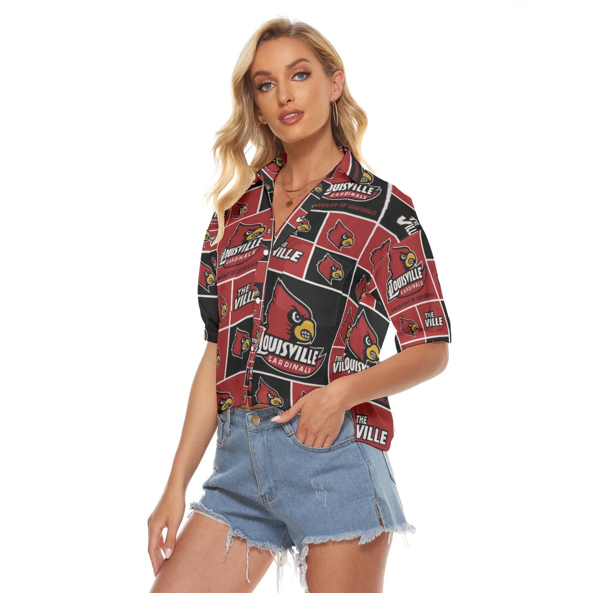 Louisville Cardinals Women's V-neck Shirts varsity sportswear product image 3.0