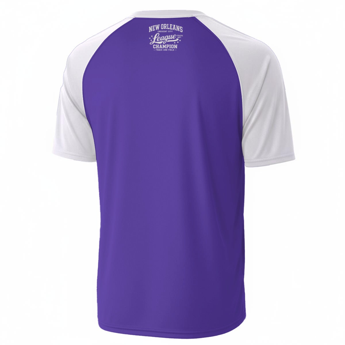 White Smoke New Orleans Crescent City League Champion Baseball V-Neck T-Shirt Purple and White – Urban Sports St