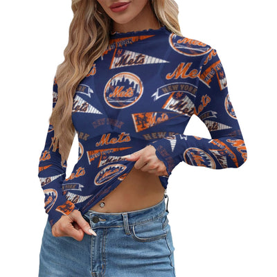 New York Mets Women's Mesh T-shirt new york mets baseball fan apparel city game day outfit