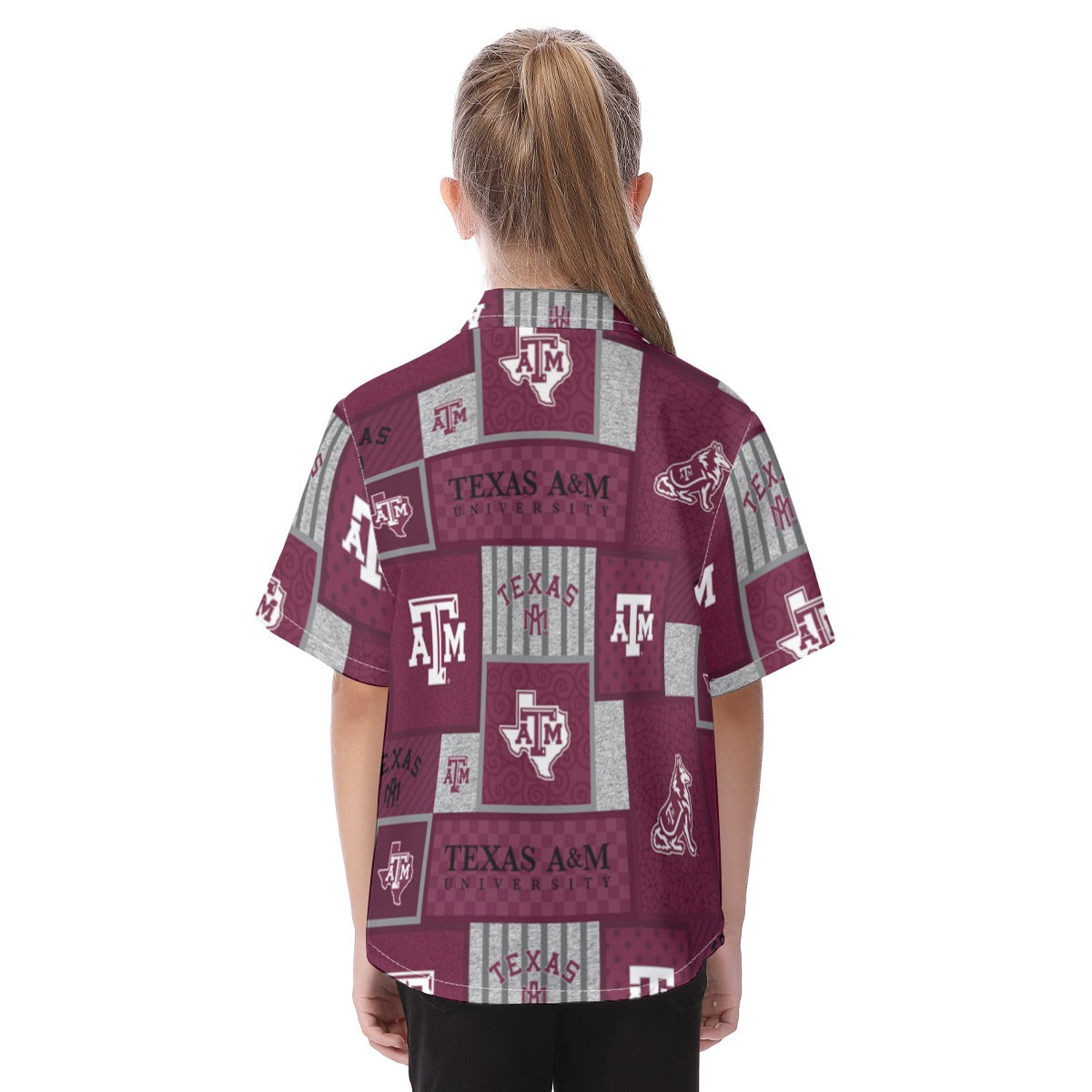 Texas A&M Aggies Kid's Hawaiian Vacation Shirt - Aggies fan gear varsity sportswear product image 4.0