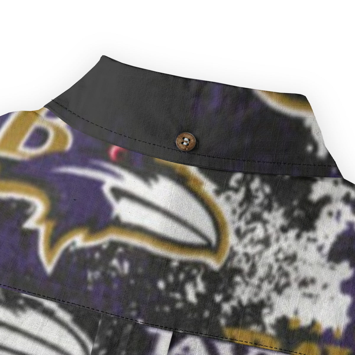 baltimore-ravens-mens-casual-lapel-long-sleeve-shirt-125gsm-cotton purple black football outfit side view