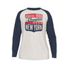 New York Baseball Raglan Long Sleeve Shirt – Athletic Champion 1986 Vintage Varsity Design, White Bo – breathable comfort wear, breathable comfort wear, image 1.0