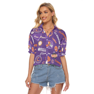 Clemson Tigers Women's V-neck Shirts - ACC football apparel varsity sportswear product image 1.0