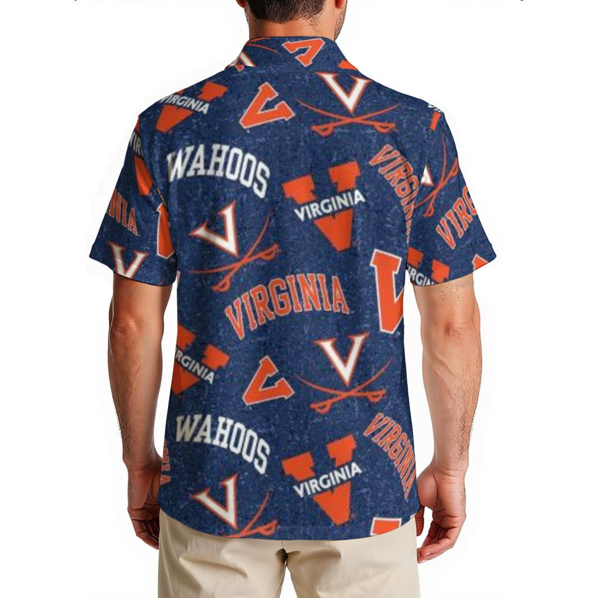 Virginia Cavaliers Men's Hawaiian Shirt|150GSM White sports streetwear apparel