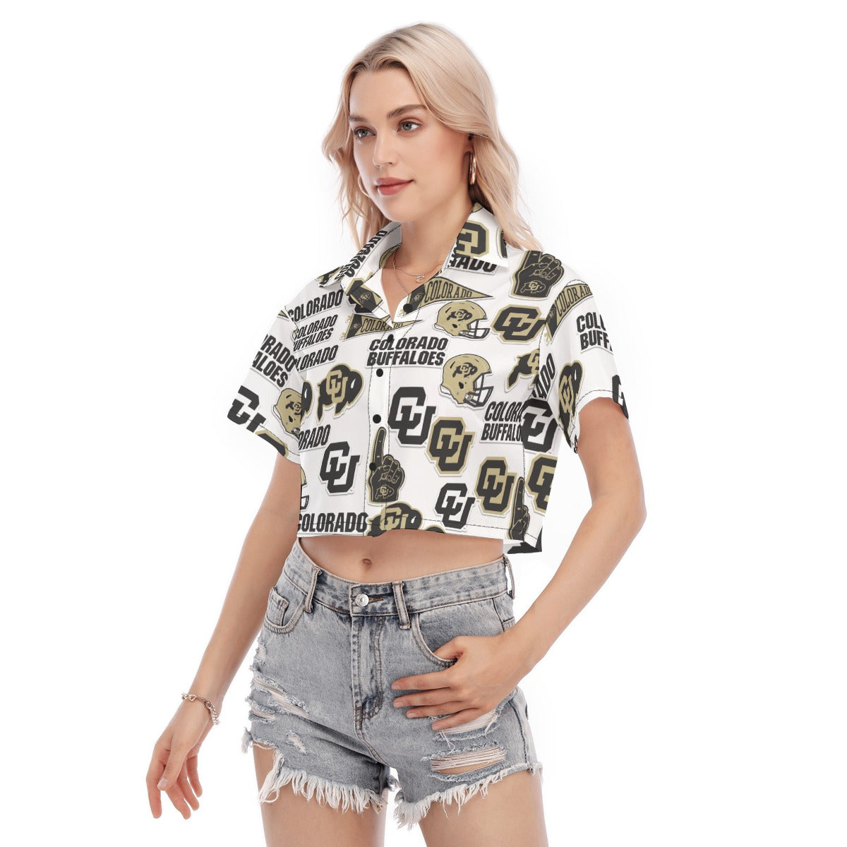 Colorado Buffaloes Women's Cropped Shirt varsity sportswear product image 3.0