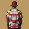 Dark Khaki San Francisco Football Striped T-Shirt – Red and Gold Urban Game Day Shirt