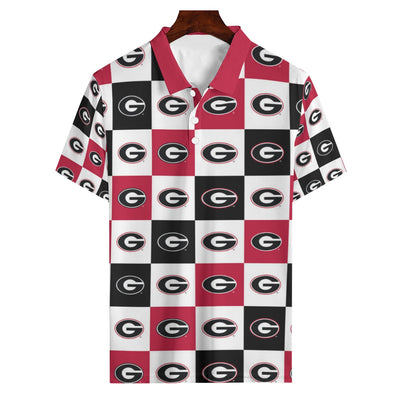 Georgia - Bulldogs Men's Polo Shirt | 180GSM White varsity sports apparel